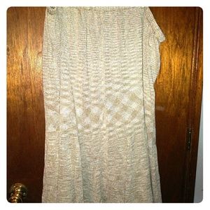 Gold metallic soft and stretchy A-line skirt